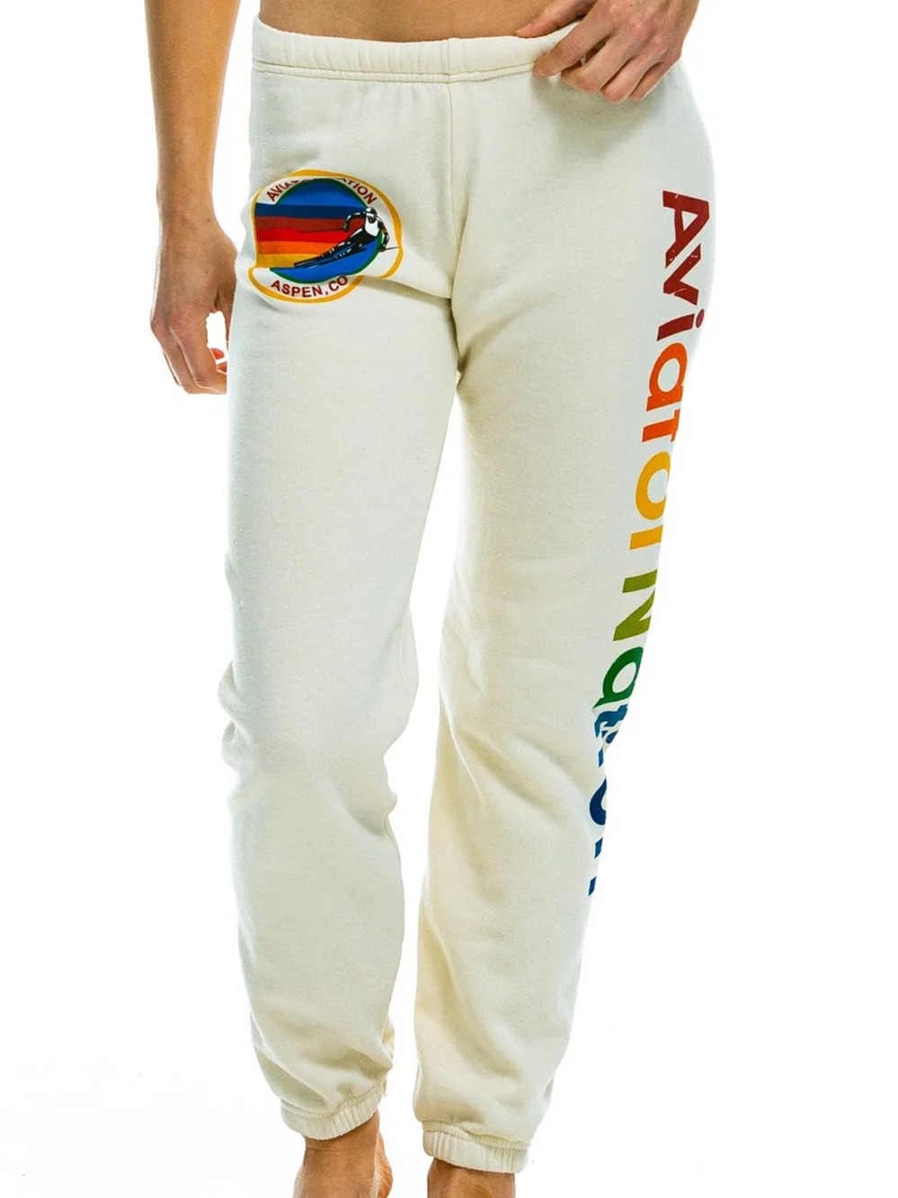 Aviator Nation Sweatpants in Vintage White